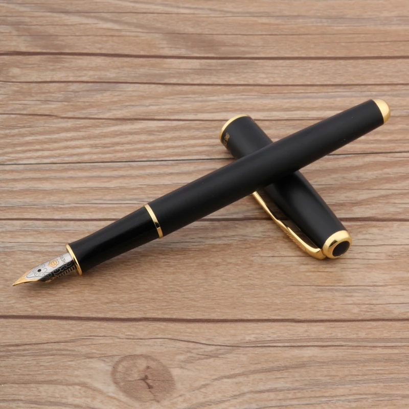 Hero 5020 матовая черная ручка офисный стандарт с золотой отделкой M Подарочная авторучка