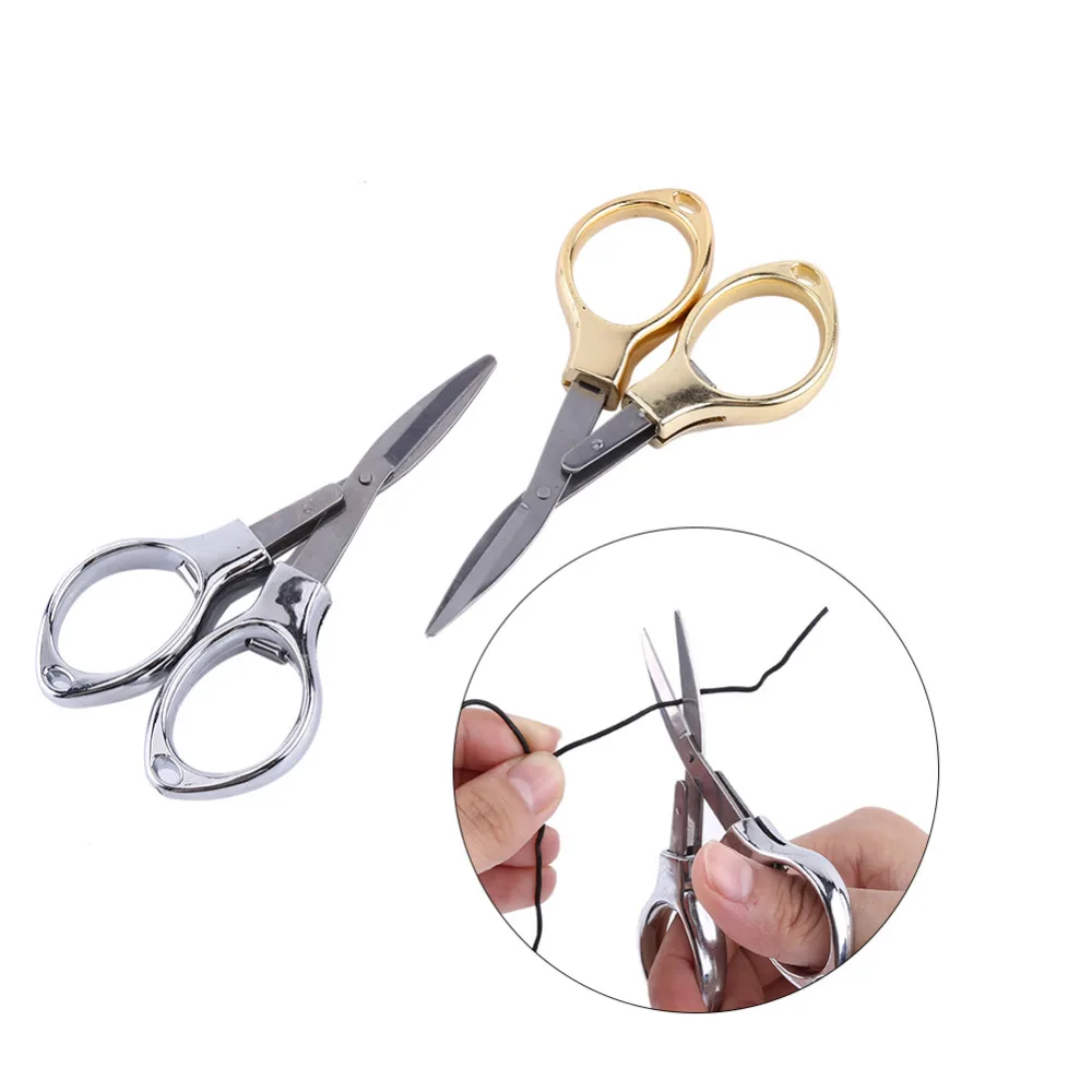 

New Mini Stainless Steel Folding Keychain Fishing Scissors Blister card package