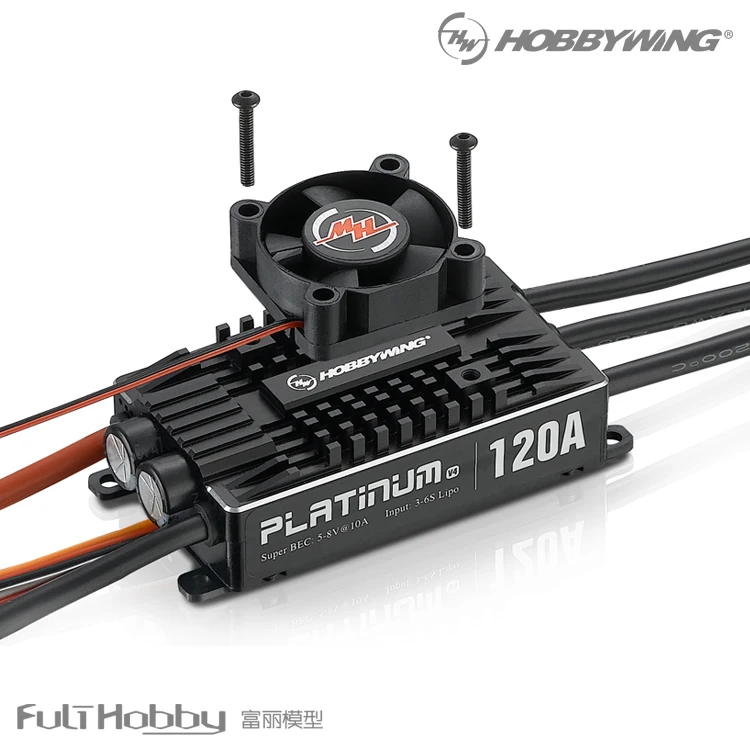 Щеточный электронный регулятор скорости Hobbywing Platinum Pro V4 120A с диагональю экрана 3 6 S