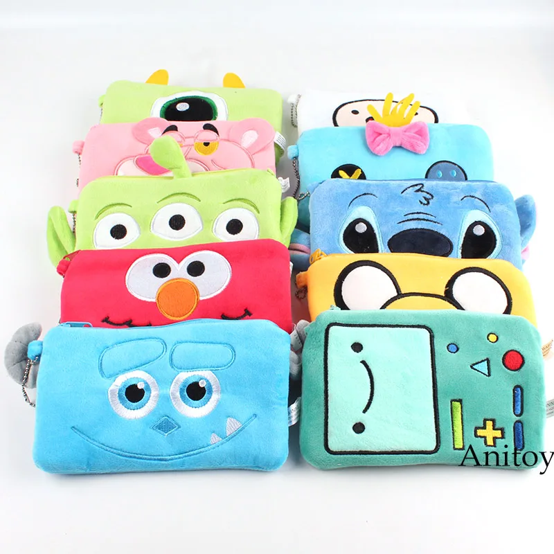 

Sesame Street Elmo Sailor Moon Cat Luna Monsters Inc Stitch Toys Alien Cartoon Plush Hand Phone Bag Soft Stuffed Toy Doll