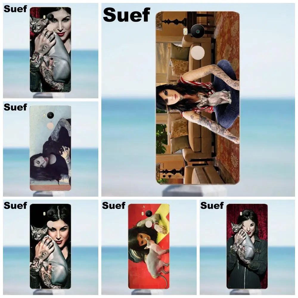 Suef для Xiaomi Redmi 4 3 3S Pro Mi3 Mi4 Mi4i Mi4C Mi5 Mi5S Mi Max Note 2 TPU Quinn Phone Kat Von D Cat | Мобильные телефоны и