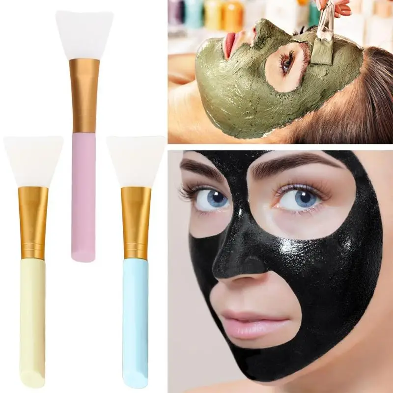 

1pc Professional Silicone Facial Face Mask Brush Mask Mud Mixing Brush Tool 3 Color Soft Women Skin Face Care Tool
