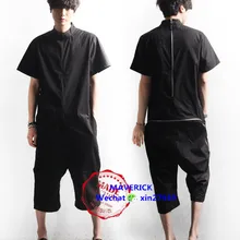 27-44 Новинка года Для мужчин одежда летние винтажные Повседневное Комбинезоны для женщин Свободные Комбинезоны для девочек рабочая одежда плюс размер певица костюмы