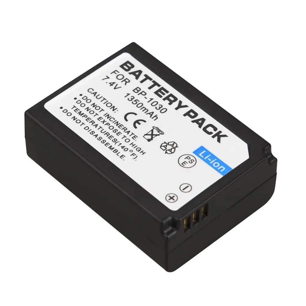 7,4 V 1350mAh BP-1030 BP1030 Сменный аккумулятор для камеры samsung NX200 перезаряжаемая цифровая батарея