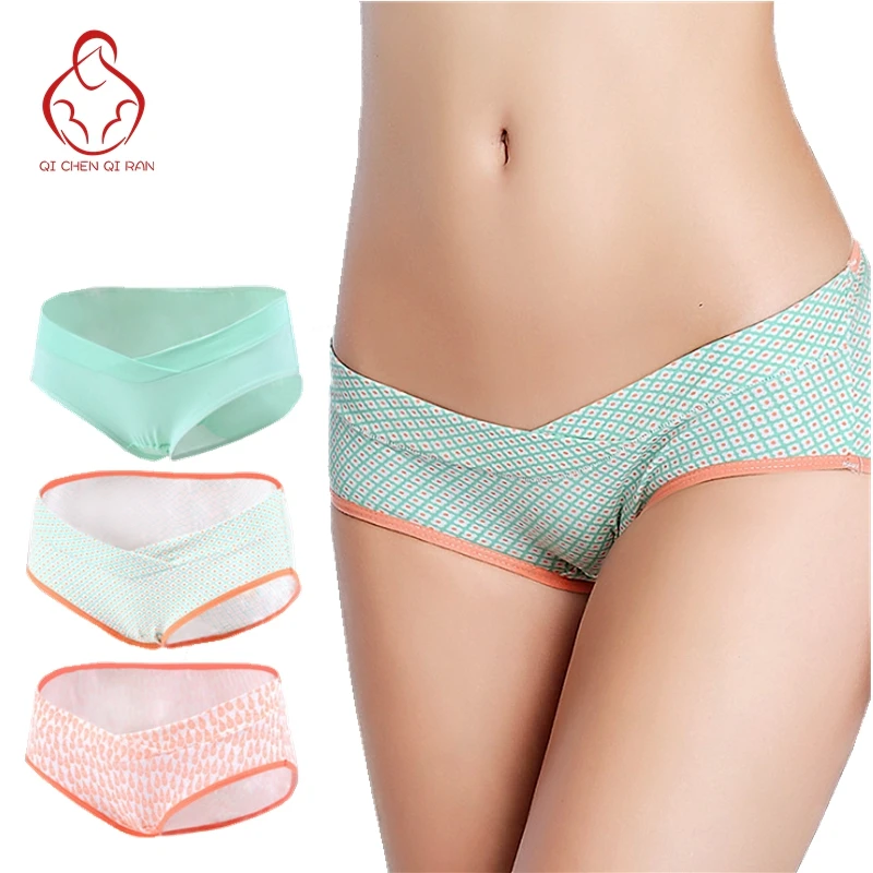 

3PCS/Lot Cotton Maternity panties V-shaped low-Waist Pregnancy briefs underwear panties for pregnant women clothes clothing