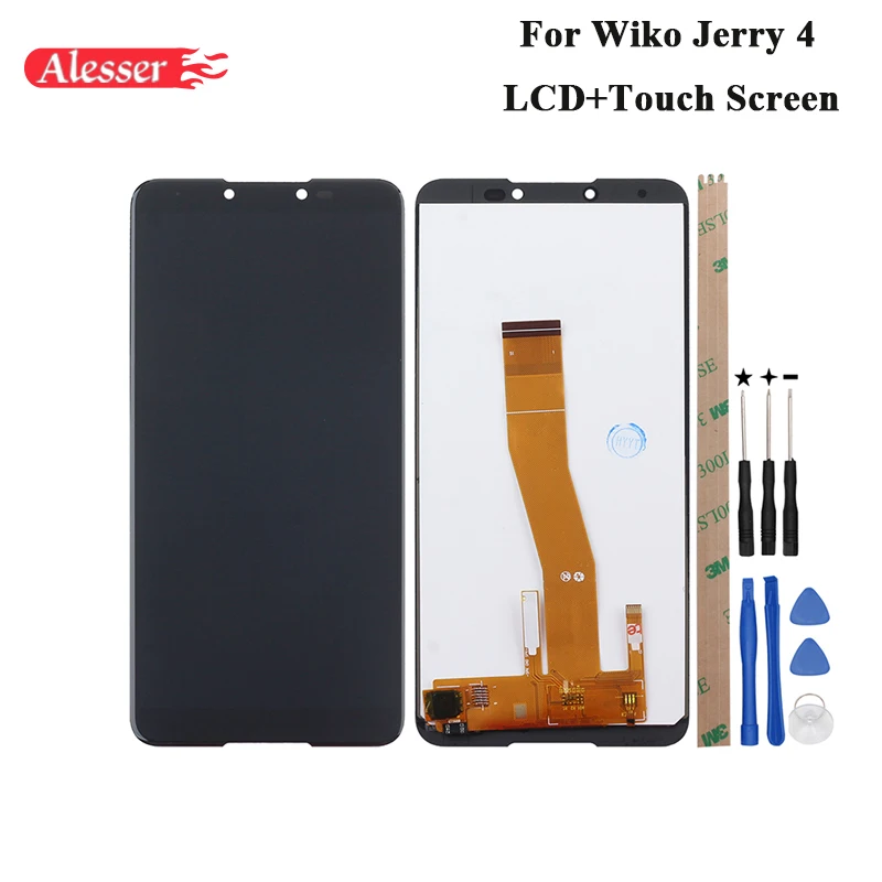 

Alesser For Wiko Jerry 4 LCD Display and Touch Screen 5.99'' Assembly Repair Parts +Tools And Adhesive For Wiko Jerry 4 Phone