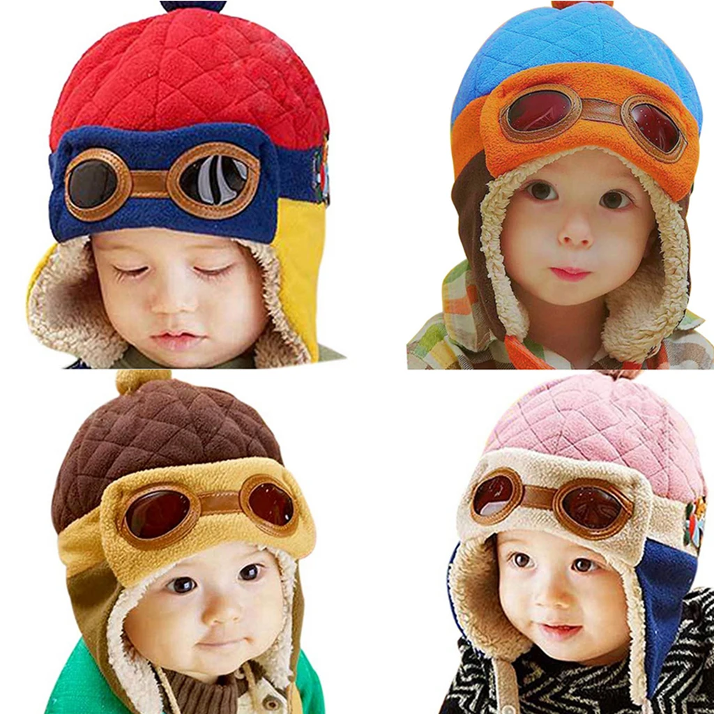 12 Months to 4 Years Baby Winter Hat Cool Boy Girl Kids Aviator Warm Cap Beanie