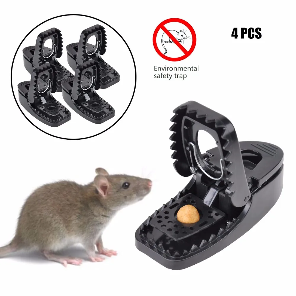 Dewel 4 Piecesset Plastic Mouse Trap Mice Catcher Pest Control Traps