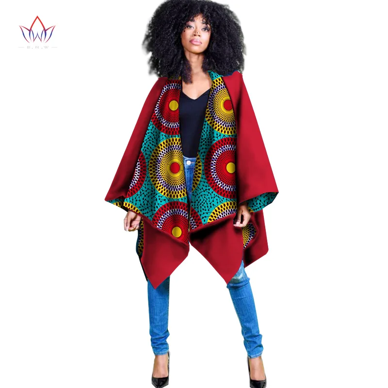 Африканское Женское пальто винтажное осеннее пальто элегантное Пончо Топ с длинными рукавами плюс размер 6XL африканская Дамская одежда wy1614 - Цвет: 15