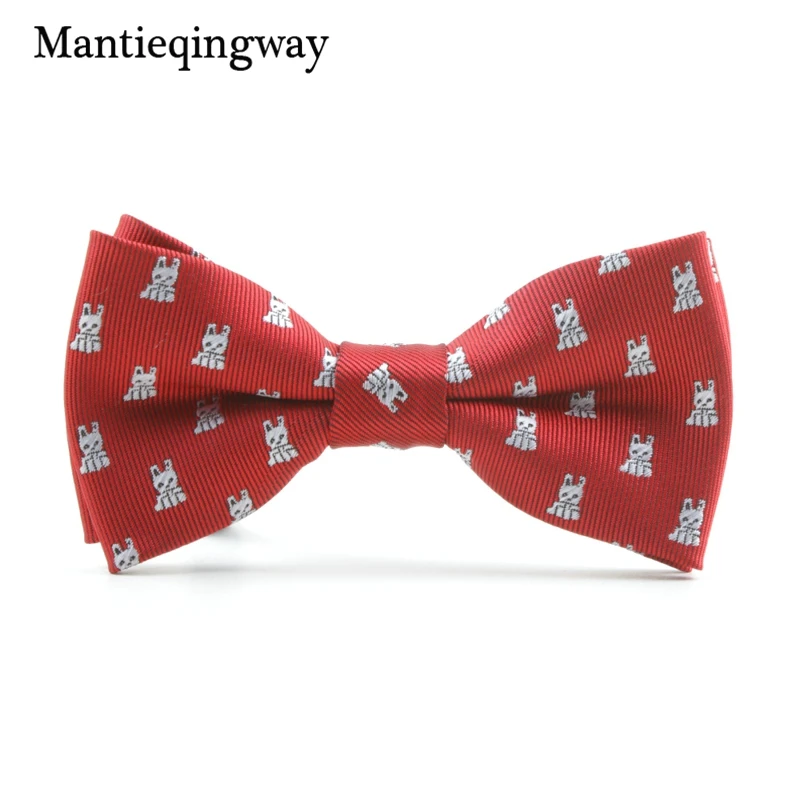 Mantieqingway/галстук бабочка с рисунком лося из мультфильма галстук полиэстера для