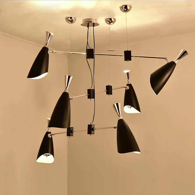 

modern designer simple personality art Nordic dining room living room bedroom creative led villa trumpet Chandelier ZA FG757