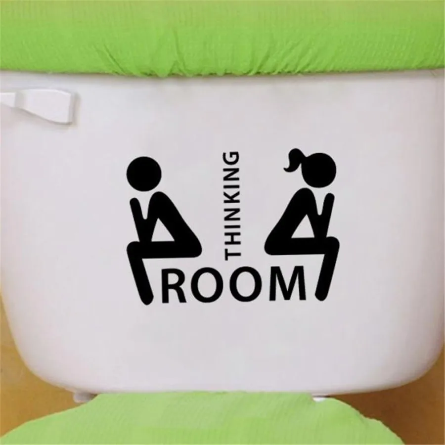 Wallpaper Sticker Toilet Seat Sticker Vinyl Art Removable Bathroom