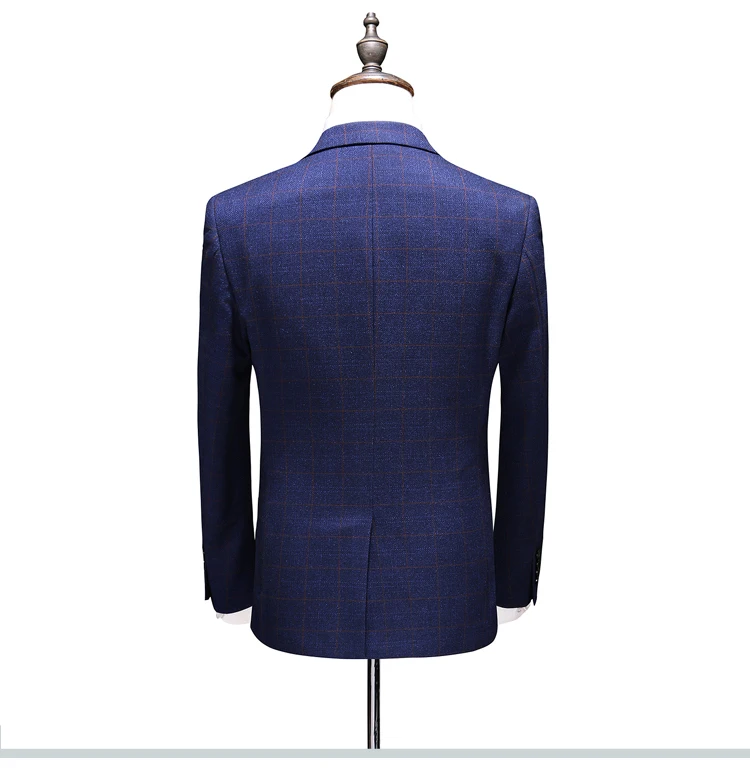 Люксовые бренды мужская одежда 2018 синий свадебные костюмы для мужчин комплект из 3 предметов модная брошь Съемная мужские костюмы с брюками