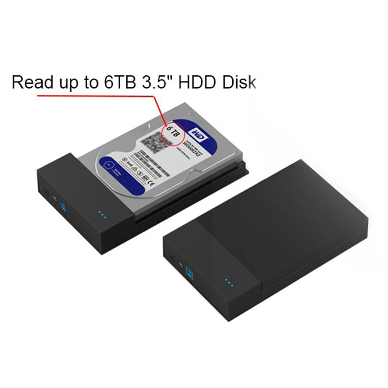 Внешний жесткий диск чехол sata для 6 ТБ жесткий диск USB3.0 hdd корпус 2,5 3,5 ''AC зарядное устройство hdd ssd caddy