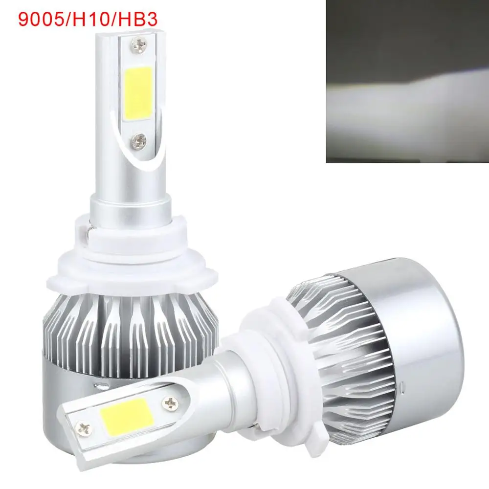 9005 H10 HB3 72W/Set COB LED Car Conversion Headlight Bulb Kit Auto