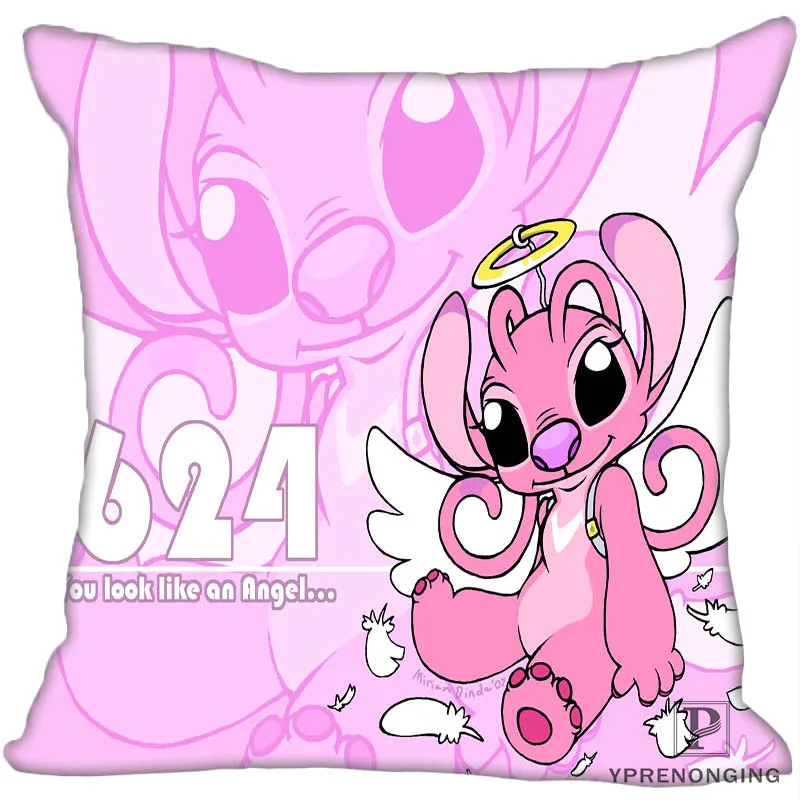 

Custom Decorative Pillowcase Lilo and Stitch Square Zippered Pillow Cover 35X35,40x40,45x45cm(One Side)180527-21-17