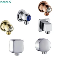 BECOLA – robinet de salle de bain chromé, accessoires de haute qualité, en laiton or Rose, connecteur de tuyau de douche mural, unité de coude mural