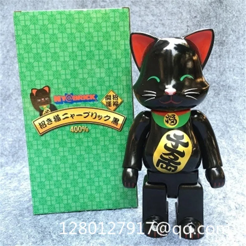 

Be@rbrick400% Bearbrick Japan BLACK Maneki Neko Gloomy Bear PVC Action Figure Collectible Model Toy 25CM BOX Gift P922