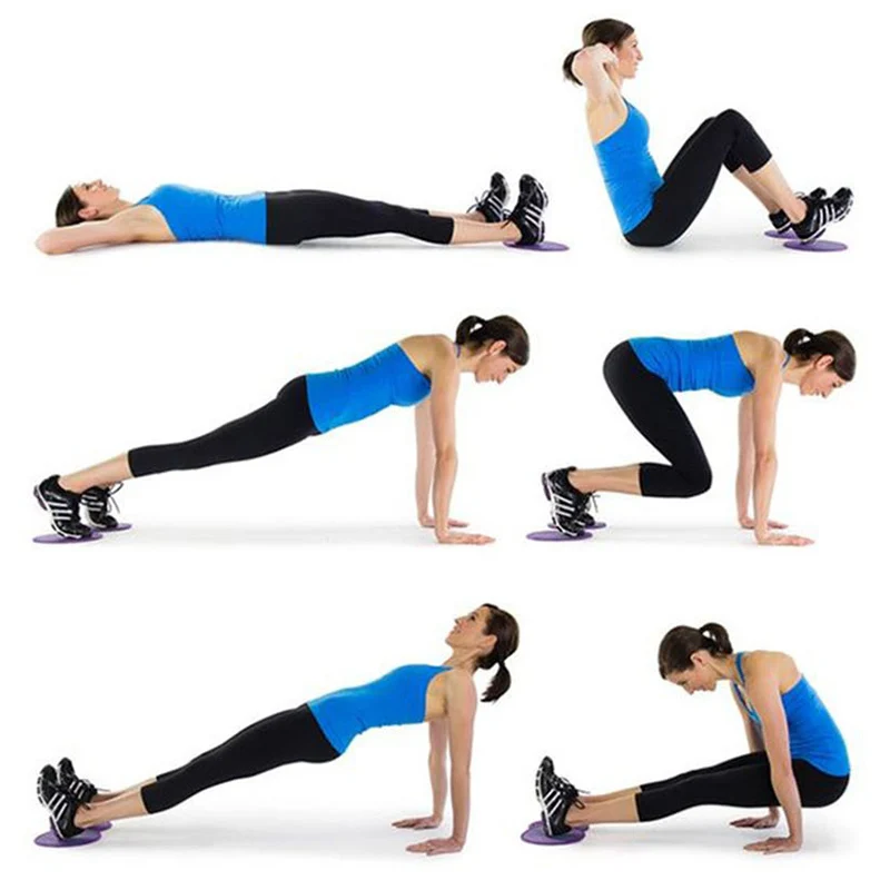 

2 Pcs Core Gliding Discs Slider Fitness Disc Exercise Sliding Plate for Yoga Gym Abdominal Training MC889