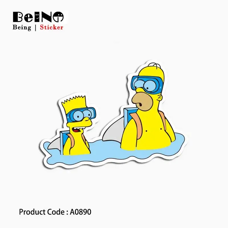 

Swimming Snorkeling Simpson Sticker Cartoon Waterproof Suitcase Laptop Guitar Luggage Skateboard Toy Lovely A0890 Stickers QY31