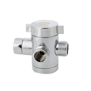 

G1/2 Inch Bathroom Three Way T Adapter Tee Connector Valve For Toilet Bidet Shower Head Diverter Valve Shower Head Shunt