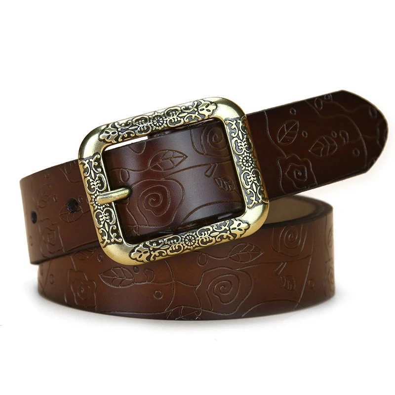 

New Vintage&Retro All-Match Women Belt Retro Embossed PU Leather Belt Female Casual Decor Embossing Leisure Belts For Woman