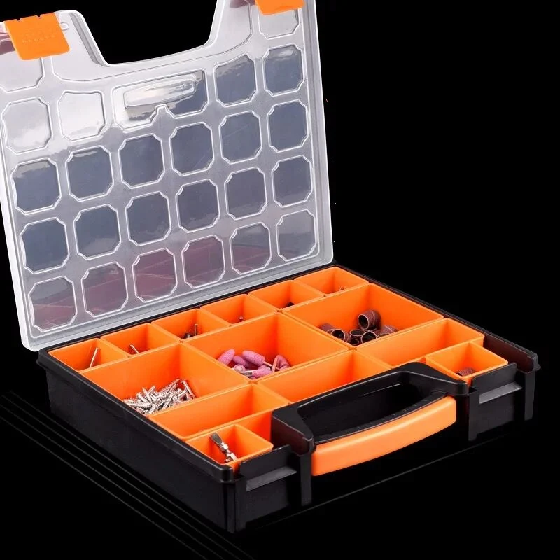 Practical ABS plastic screw tool storage box with locking screwdriver hardware accessories toolbox auto repair tool box