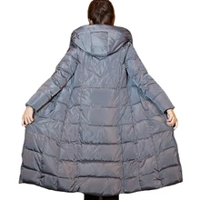 Женская зимняя куртка с капюшоном, стоячий воротник, верхняя одежда, Женская парка, пальто, пуховик, хлопок, теплая длинная парка
