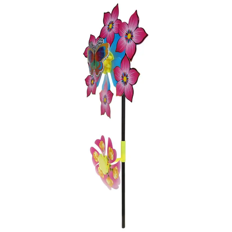 Wind Spinner Double Layer Flower Pinwheel Butterfly Kids Children Toys Garden Decoration Party Home Ornament Outdoor Games Funny Wind Spinner Double Layer Flower Pinwheel Butterfly Kids Children Toys Garden Decoration Party Home Ornament Outdoor Games Funny