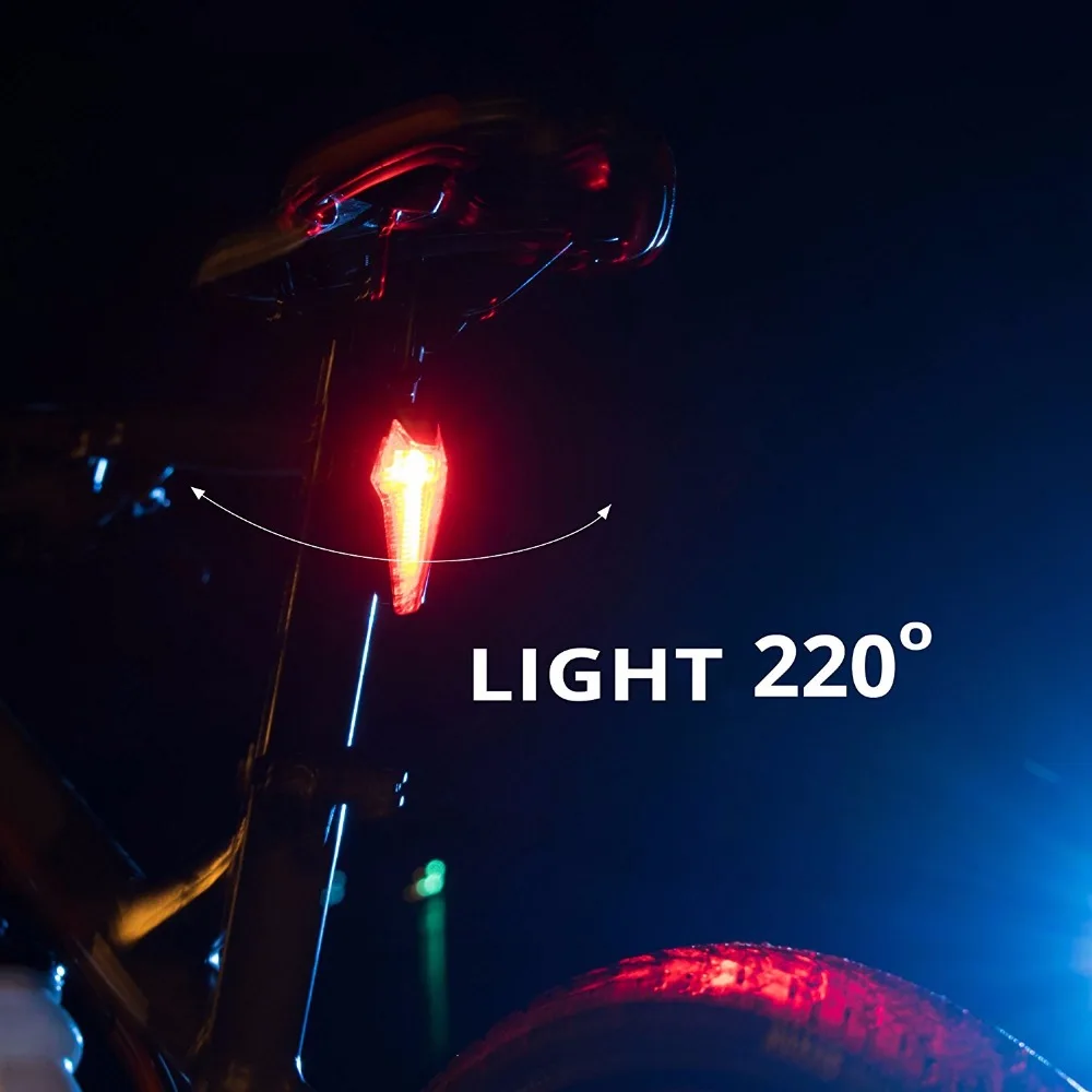 Linkbest 300 Lumens USB Rechargeable Bike Light Set Bicycle Light-8 hrs run time- Waterproof IPX5 -Side Light-Fit ALL BIKES