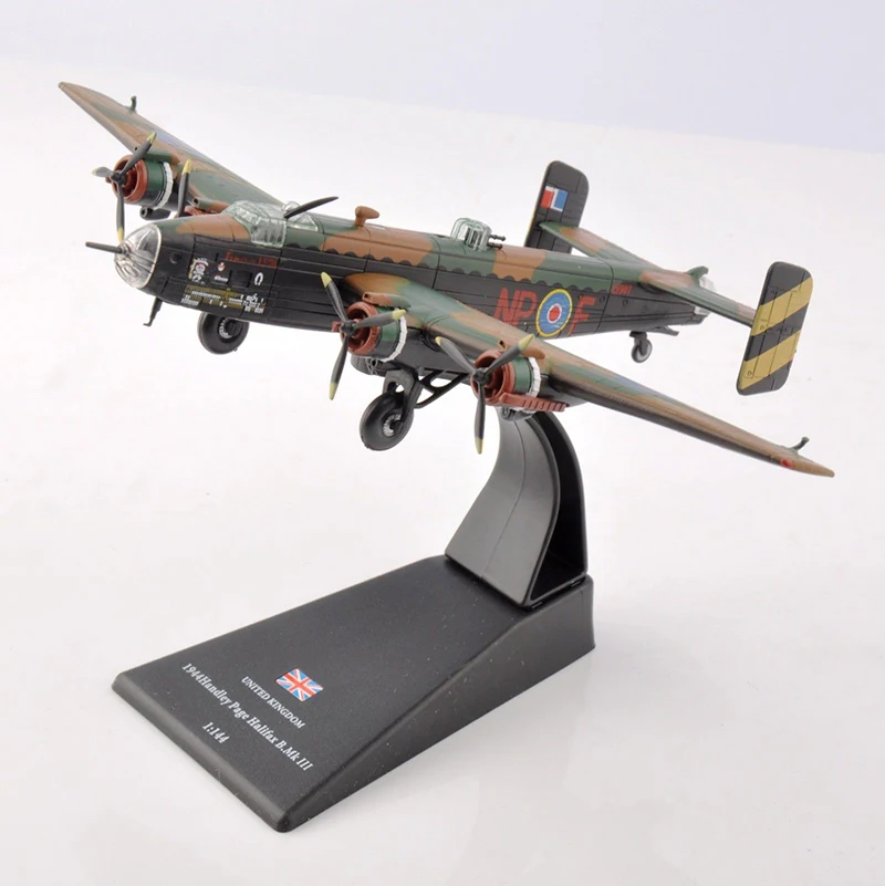 1944 Второй мировой войны Royal Air Force Bomber UK 1/144 Хандли страница Галифакс B. Mk III Истребитель модель для детей коллекция подарок