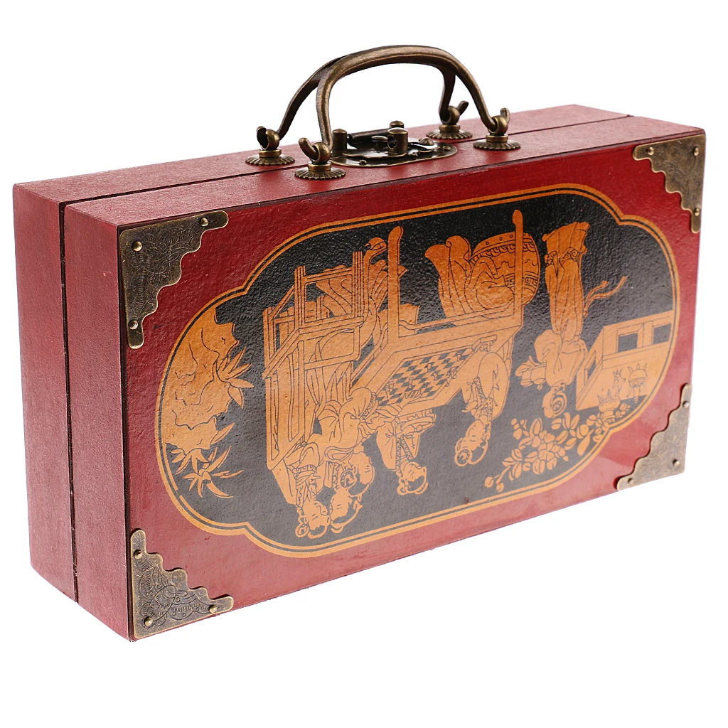 Cena Składane Vintage chińskie szachy gry planszowe zestaw dla liderów przyjaciół rodzina rozrywka rozrywka rodzic dziecko prezent kolekcje