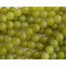 Скидка натуральный корейский оливковый Нефрит Круглый камень Бусины 3-18 мм FitJewelry DIY ожерелья или браслеты 03458