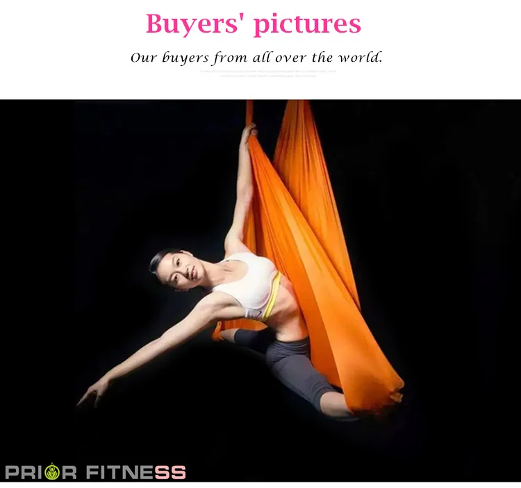 Prior Fitness Top Quality Nylon Tricot Yoga Hammock Fabric 4Mx2.8M Anti Gravity Aerial Yoga Hammock Silks -Quality Guarantee (13)