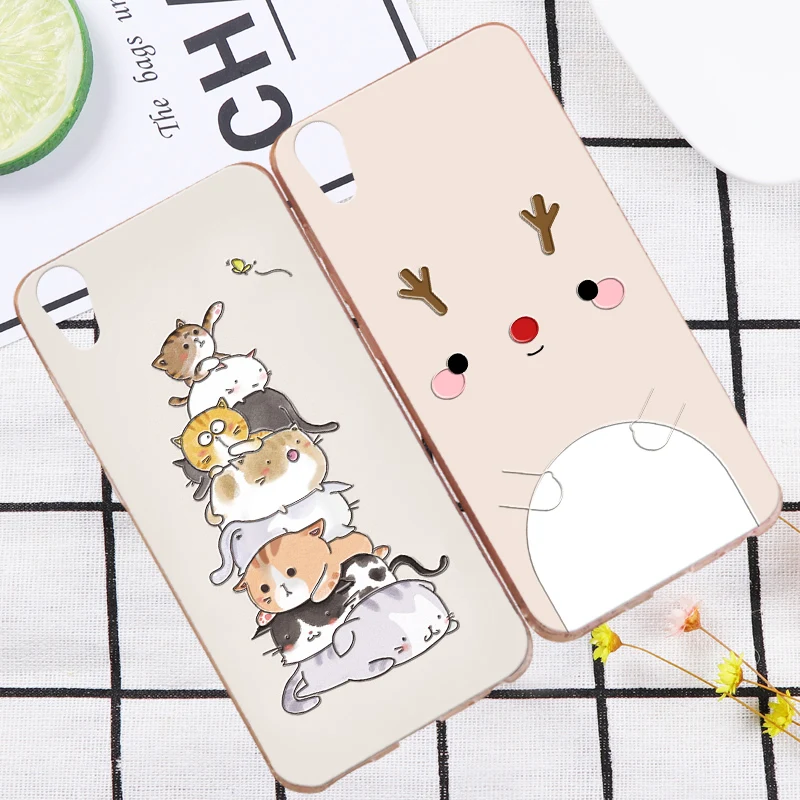 

Cute Animal Phone Cases Relief Silicone Cover For HTC Desire Eye 728 826 820 825 828 830 Desire 10 Pro Soft Shell Fruits Flower