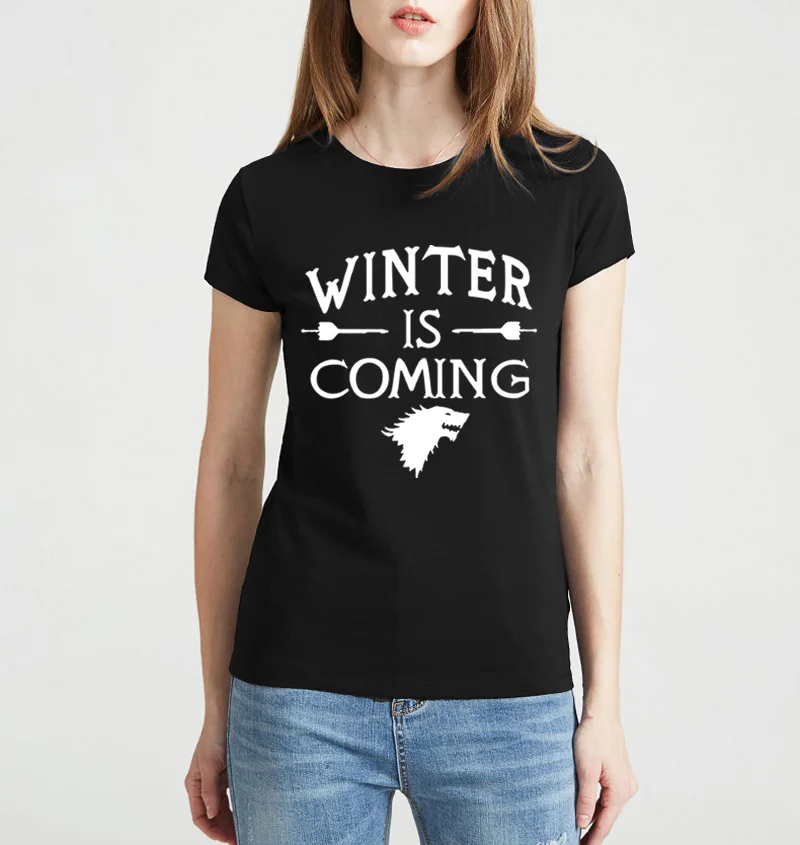 

Women's Casual short sleeve tee shirt Game of Thrones top women 2019 funny winter is coming hip-hop tops tees femme summer