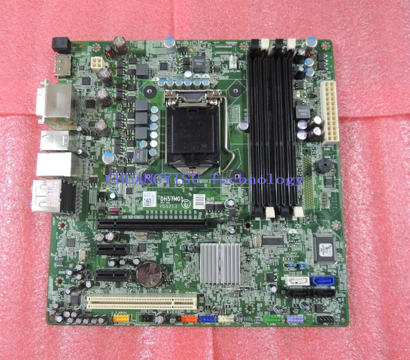 

Free shipping CHUANYISU for XPS 8100 motherboard DH57M01 T568R,0T568R,G3HR7,0G3HR7 LGA 1156 chipset H57 work perfect
