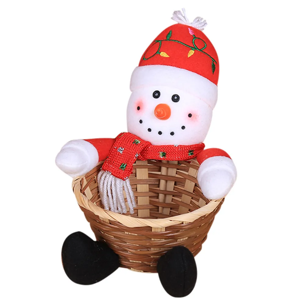 Счастливого Рождества конфеты домашнее хранилище корзина Украшение Стола Санта Клаус Органайзер корзины дропшиппинг PJ0927 - Цвет: b