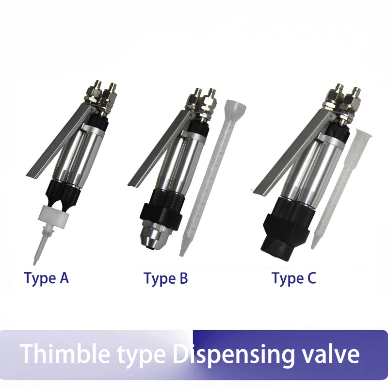 Thimble type Dispensing valve Manual double liquid glue gun Dispensing