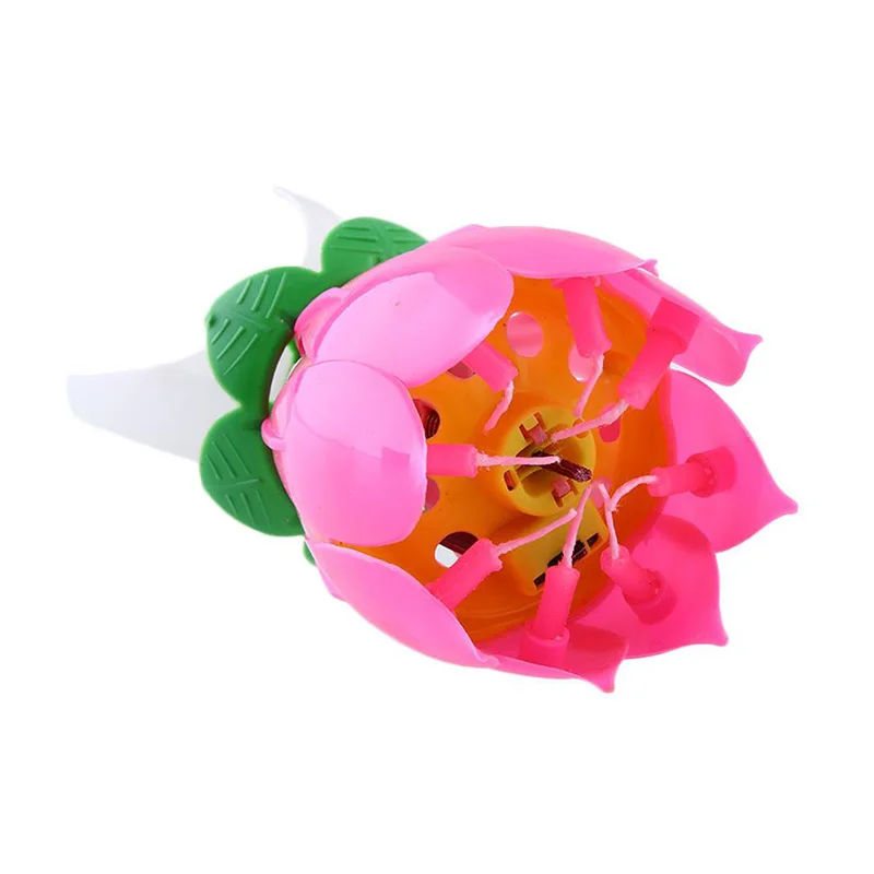 

Joy Singing Music Birthday Candle Monolayer Lotus Candle Flowering Music Candle 66CY