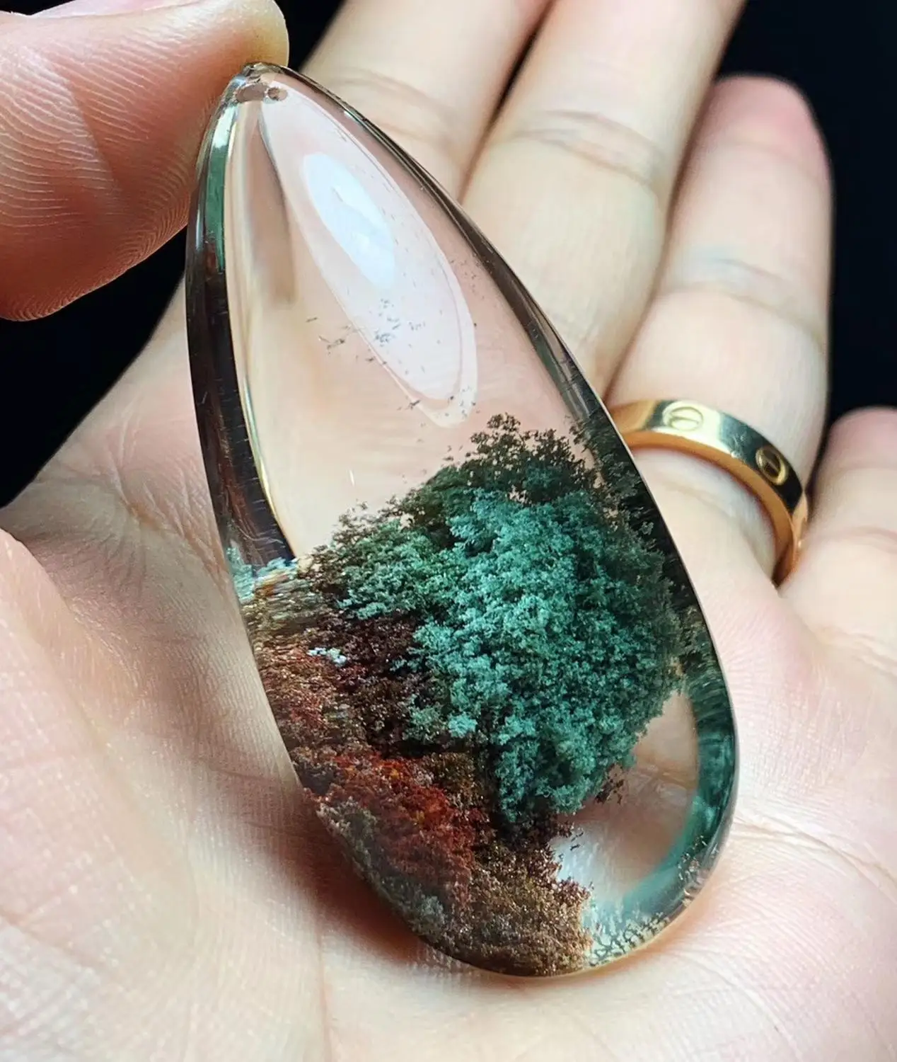 DUOVEKT Genuine Natural Red Green Phantom Pendant Water Drop Women Best Phantom Necklace Ghost Garden 31x25x16mm AAAA DUOVEKT Genuine Natural Red Green Phantom Pendant Water Drop Women Best Phantom Necklace Ghost Garden 31x25x16mm AAAA