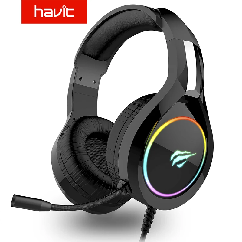 Pаспродажа HAVIT игровая гарнитура PC USB 3,5 мм Проводная xbox PS4 гарнитура с 50 мм драйвером, объемным звуком и HD микрофоном для компьютера и ноутбука