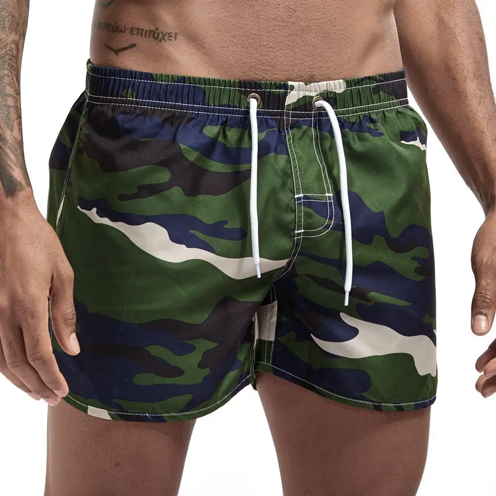 2019 New mens swimming shorts camouflag sports board beach shorts men short de bain homme mens swim shorts short homme de plage