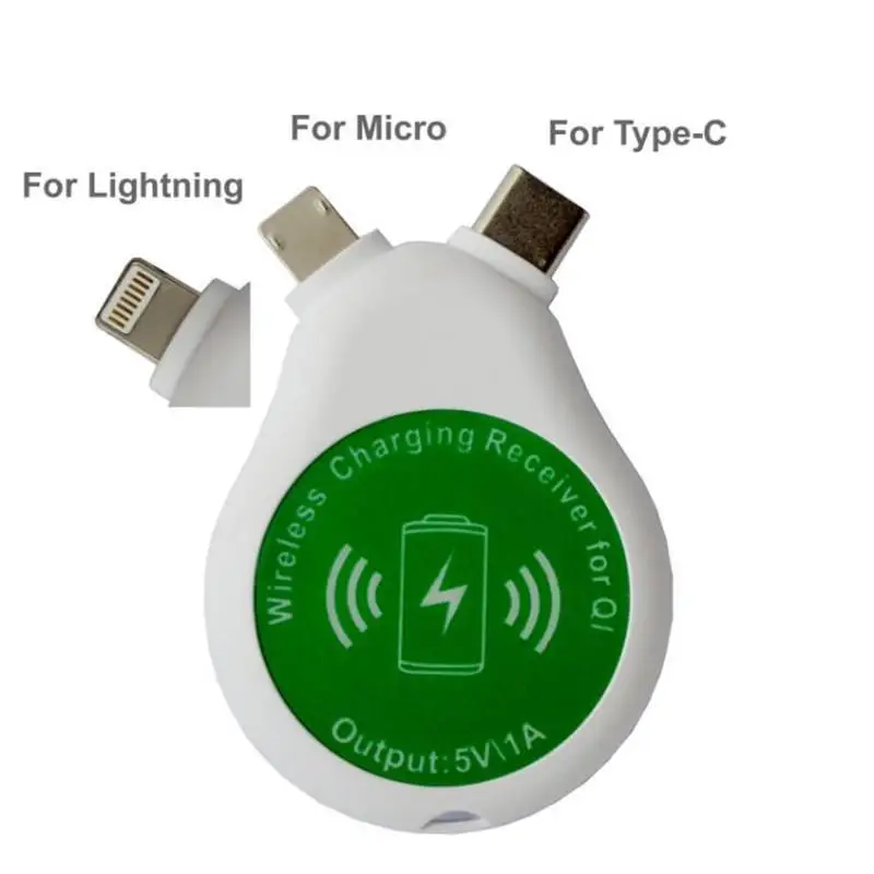 

New WPC Qi Furniture Wireless Charger Receiver 3 in 1 for Android Mobile Phone iPhone 7 and Type C phones