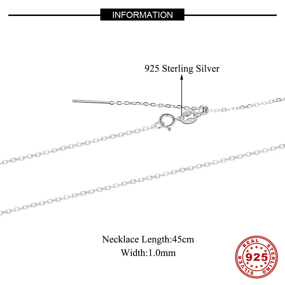 925 пробы Серебряное ожерелье цепочка без подвески VNISTAR 925 Серебряное ювелирное изделие основная цепь для DIY ожерелье