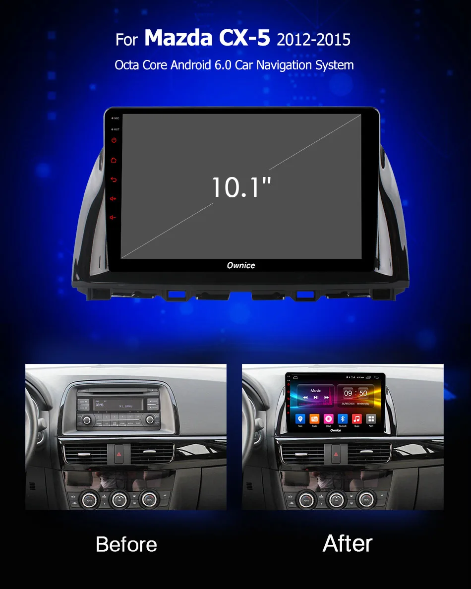 Cheap Ownice K1 K2 10.1" Octa Core Android 8.1 Car auto Radio Navi  GPS DVD for Mazda CX-5 2012 2013 2014 2015 4G LTE Network DAB+ 2