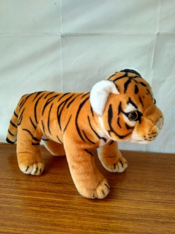 Brinquedo de Pelúcia dos Desenhos Boneca de Brinquedo do Bebê Presente de Aniversário Cerca de 30x20 Lovely Baby Tiger Animados pé Amarelo Tigre Macio B2828 cm 4 Animais de pelúcia