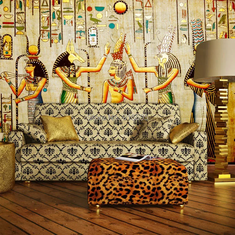 Пользовательские фото обои высокого качества Современные Роскошные 3D обои настенные росписи Papel де Parede домашний декор египетские фрески Pintado