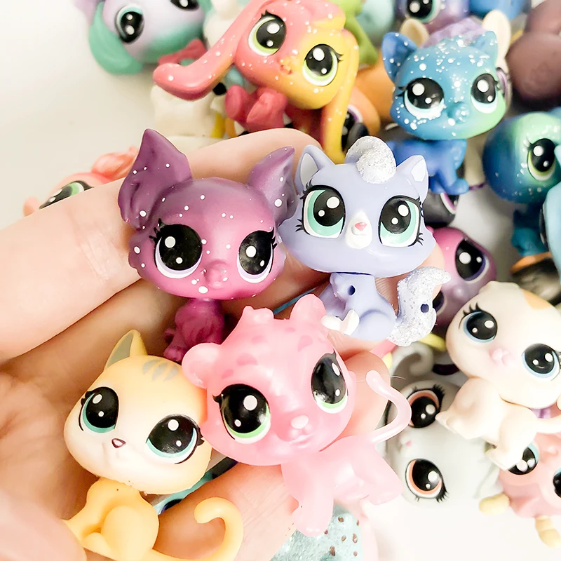 

FGHGF NEW LPS Pet shop Collection Figure Collie Dog Cat Squirrel Ribbat Animals Loose Cute Kid Toys Figure Gift Y19052203
