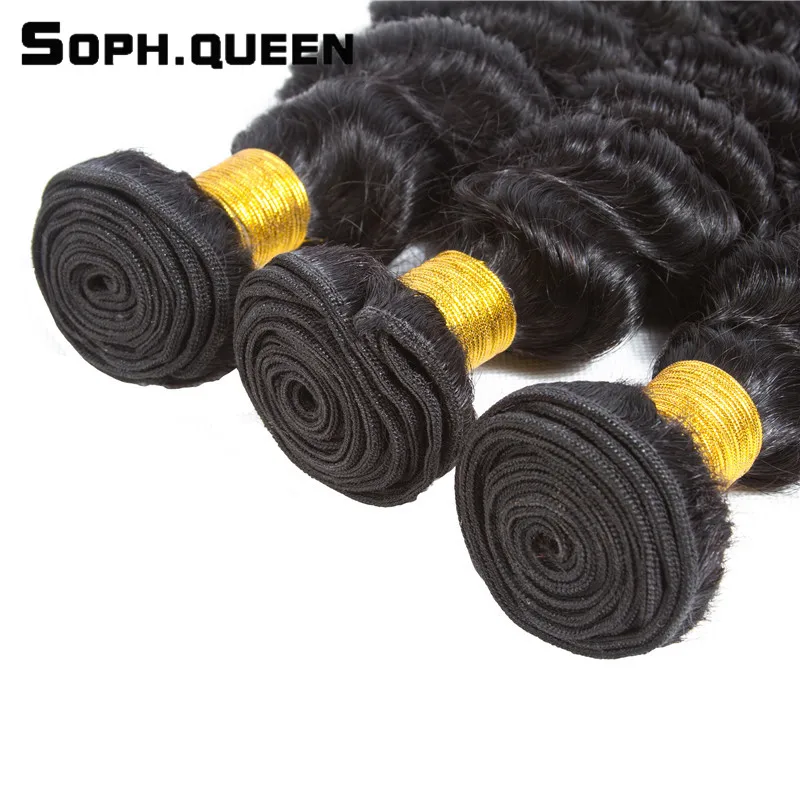 Soph Queen Peruvian Deep Wave Bundles 100% Human Hair Bundles 1/3/4 PCS Natural Color Remy Hair 8-26 Inch Hair Extensions Soph Queen Peruvian Deep Wave Bundles 100% Human Hair Bundles 1/3/4 PCS Natural Color Remy Hair 8-26 Inch Hair Extensions